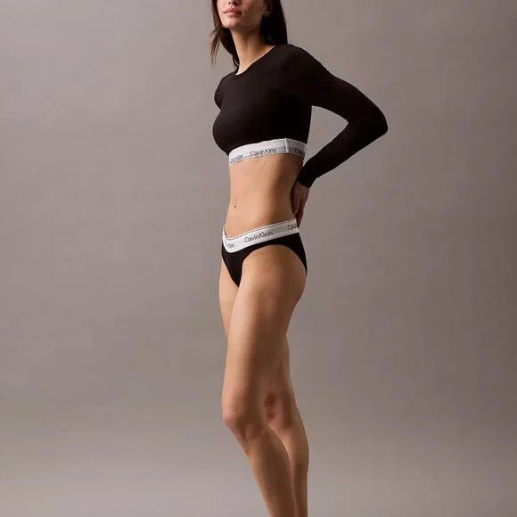 Calvin Klein Cotton Lightly Lined Long Sleeve Top QF8009 - Picture 3 of 4